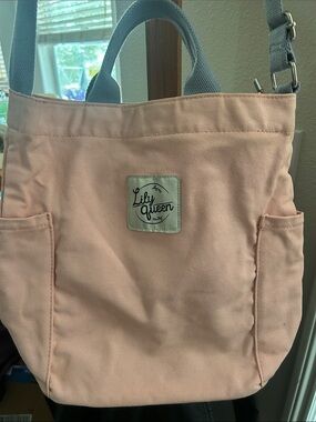 Women's Pink Canvas Tote Bag